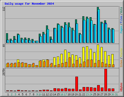 Daily usage for November 2024