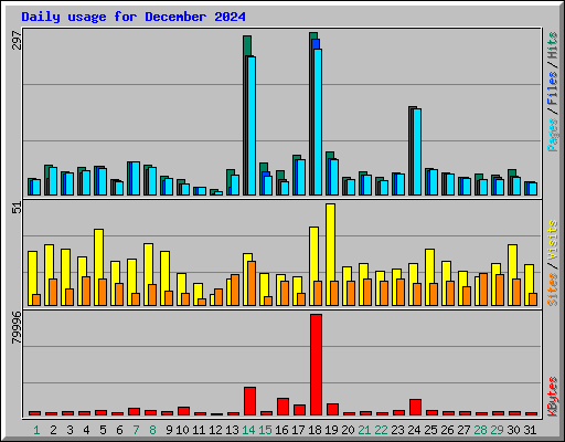 Daily usage for December 2024