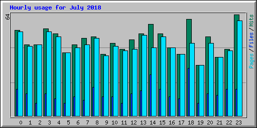 Hourly usage for July 2018