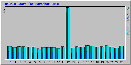 Hourly usage for November 2018