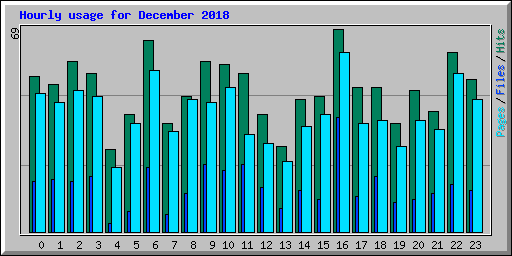 Hourly usage for December 2018