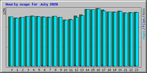 Hourly usage for July 2020