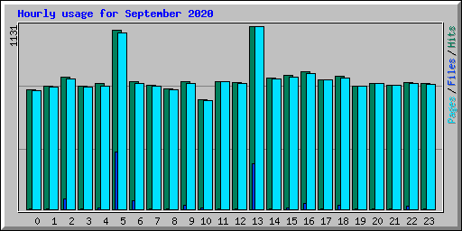 Hourly usage for September 2020