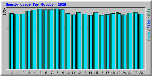 Hourly usage for October 2020