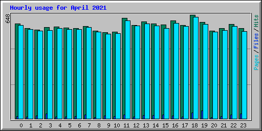 Hourly usage for April 2021