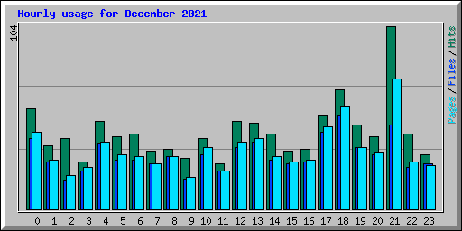 Hourly usage for December 2021