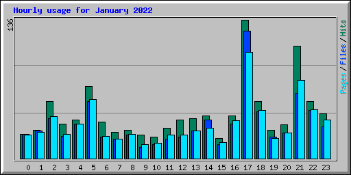 Hourly usage for January 2022