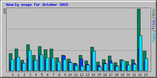 Hourly usage for October 2022