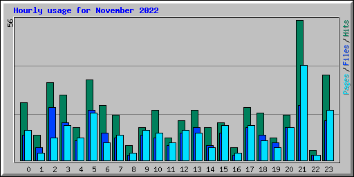 Hourly usage for November 2022