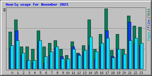 Hourly usage for November 2023