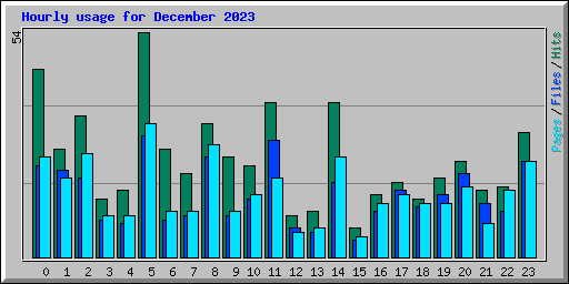 Hourly usage for December 2023