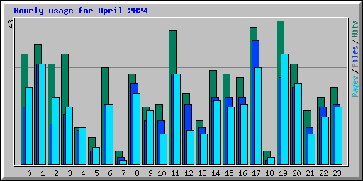 Hourly usage for April 2024