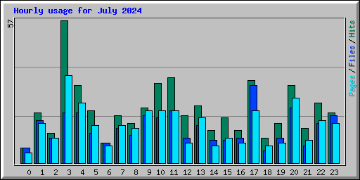 Hourly usage for July 2024