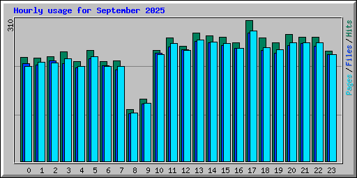 Hourly usage for September 2025