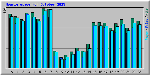 Hourly usage for October 2025